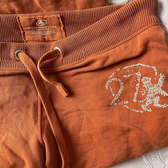SOLD-Low rise Burnt Orange Lounge/Sweat Pants - Picture 7 of 8